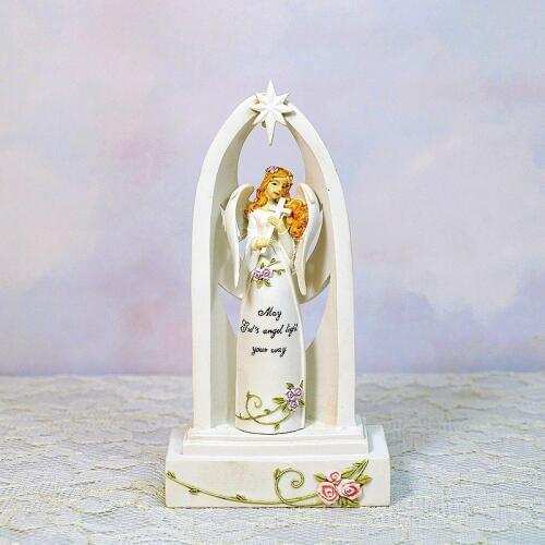 Christ Resin Nightlight Angel Ornaments Jesus Christ Decoration Gospel Gift Jesu Love Girl Cross Christianity Gospel Statuette