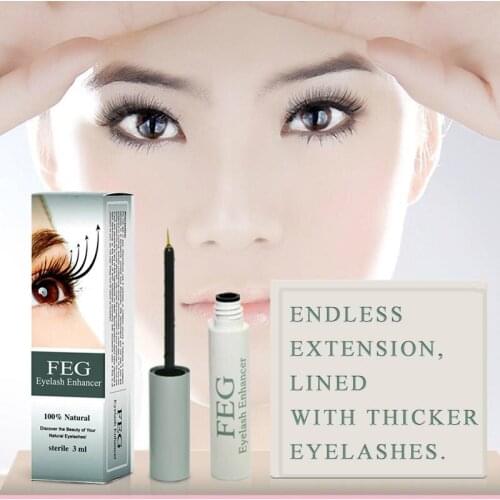 FEG Eyelash Enhancer Powerful Makeup Rapid Growth Eyelash Extension Thick Liquid Eyelash Serum Tool 100% Natural