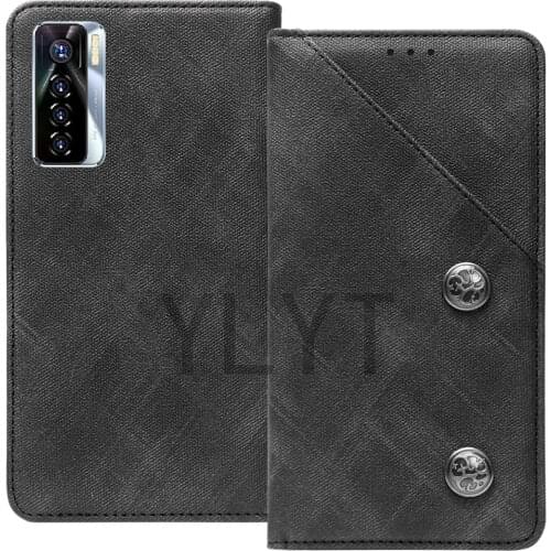 ITien TPU Protection Durable Flip Genuine Leather Cover Phone Case For Tecno Camon 17P 6.8 inch Pouch Shell Wallet Etui Skin