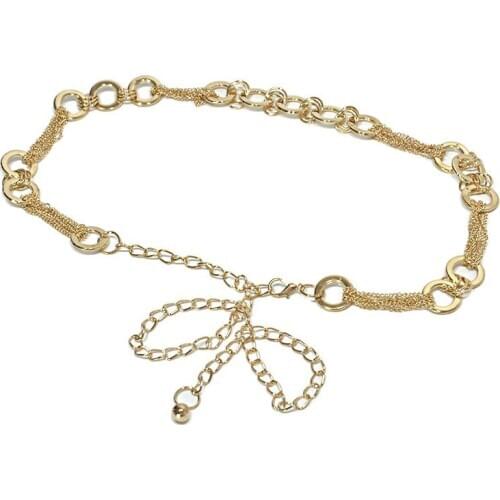 Luxury Brand 2020 New Ladies Metal Slim Waist Chain Belly Dance Sailor Dance Waist Chain Slim Belt Dress women Bg-895