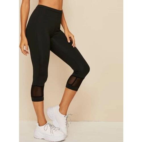 Seamless Leggings With High Waist Women Hollow out Splice Tight Fitness Leggings Yoga Cropped Pants Trousers mayas para mujer E1