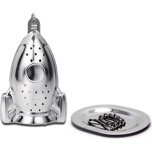 Stylish Stainless Steel Tea Strainer Creative Rocket Shape Tea Infuser Filter for Loose Tea Leaf Herbal Spice Tea Accessories