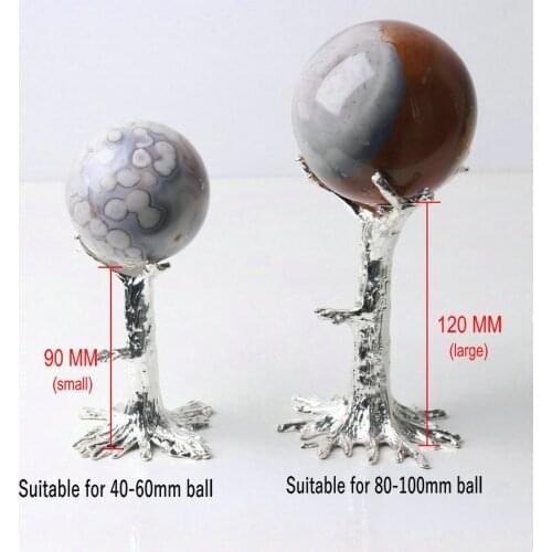 1pc Metal Tree Shape Creative Fashion Gemstone Sphere Jewelry Display Stand