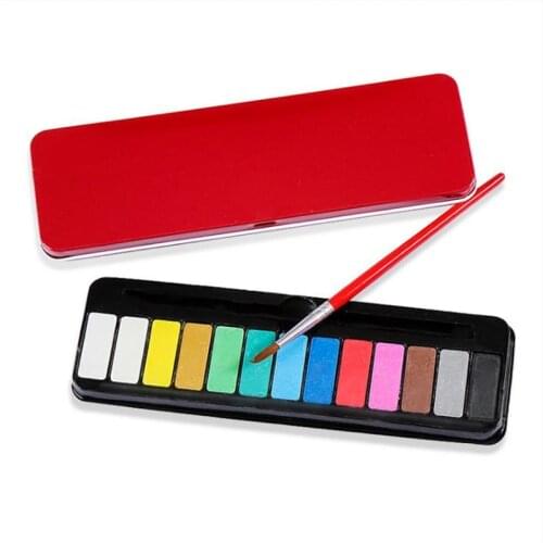 13Color Face Painting Boby Art Red Metal Box Opening Preferential Small And Delicate Childrens Coating