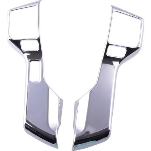 2Pcs Chrome Steering Wheel Cover Trim Moulding Fit For Toyota Tacoma 2016 2017 2018 2019 2020