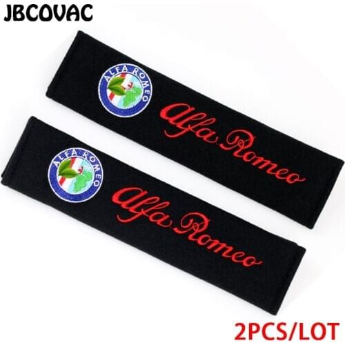 2pcs/lot Car Accessories Case For Alfa Romeo Mito 159 147 156 Giulietta 166 Auto Protection Shoulder Seat Belt Cover Car Styling