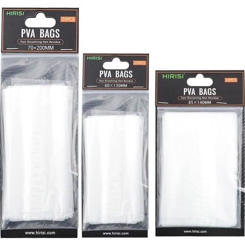 20pcs Carp Fishing PVA Bags For Fishing Tackle Accessories Carp Boilies & Pellet High Quality Durable Fish Accessories