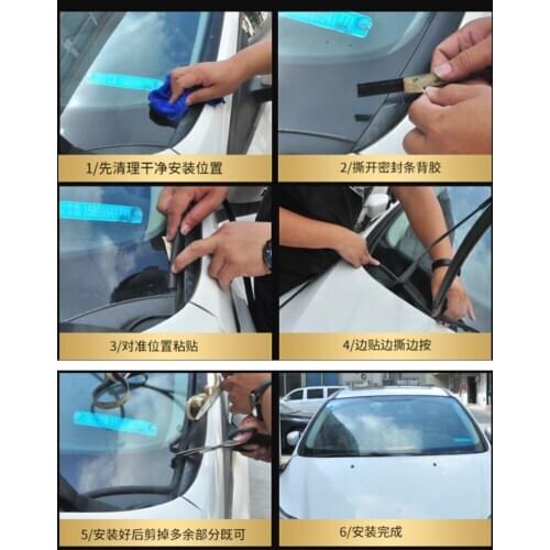 2020 hot car window sealing strip Sticker FOR volkswagen transporter t5 opel mokka renault captur peugeot 3008 ford focus 2015