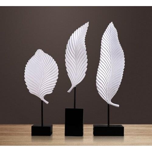 3PCS/SET INTERIOR DECORATION LEAVES HOME DECORATION ACCESSORIES BEDROOM ROOM PERSONALITY GIFT HOME DECOR FIGURINES R1493