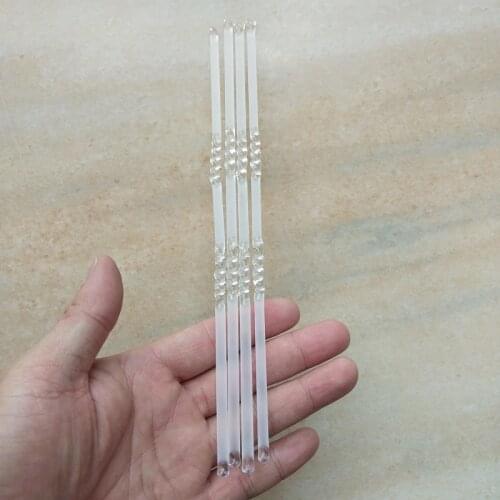 30pcs/lot 5*230MM round crystal dull polished glass stick/rod with twisted pattern in single hole lighting Accessories