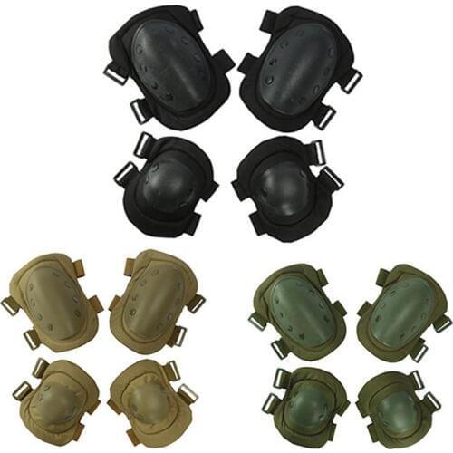 4pcs / lot Adult Tactical Protection Pad Professional Gear Set Military Sports Knee Protector Elbow & Knee Pads