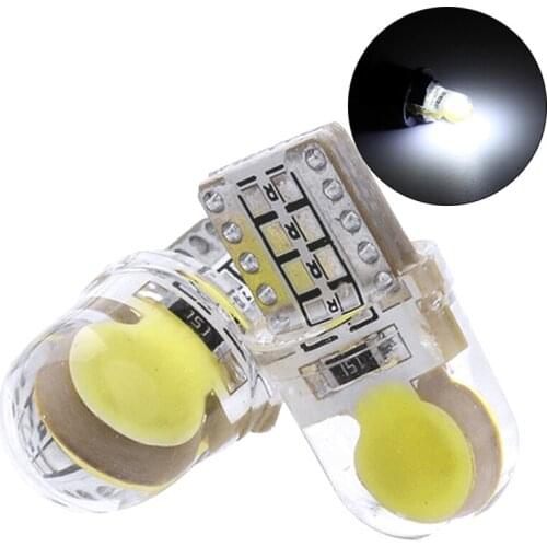 4 PCS Car Interior Dome Light T10 W5W LED Bubl 12V 7000K White Auto Signal Lights Wedge Side Clearance Bubl License Plate Light