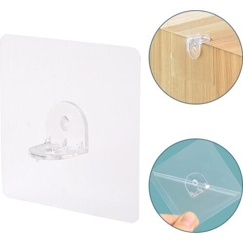 5PCS Punch-free Layered Partition Bracket Triangle Bracket Support Shelf Right Angle Support Paste Screw Sticker Partition Post