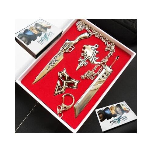 Anime Final fantasy claude wolf totem metal necklace Key chain final fantasy wolf alloy pendant model