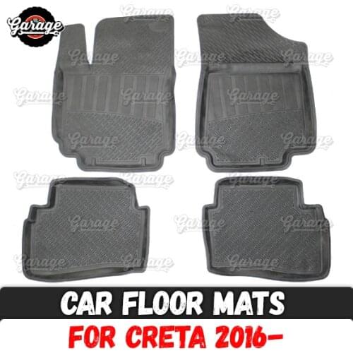 Car floor mats for Hyundai Creta 2016- rubber 1 set / 4 pcs accessories protect of carpet car styling decoration