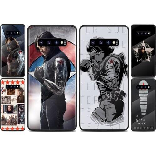 Tempered Glass Cover Marvel Winter Soldier White Wolf For Samsung Galaxy S20 FE S10e S10 S9 S8 Ultra Plus Lite Plus Phone Case