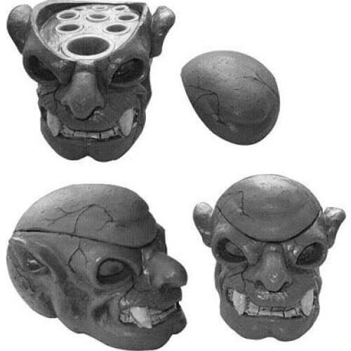 Skull Head 9 Holes Hard Resin Tattoo Ink Cup/Caps Holder Tattoo Ink Cup Holder Tattoo Accessory