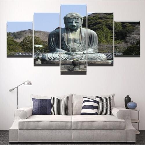 Home Decor 5D Diamond Embroidery 5 Pcs Painting Buddha Statue Full Round Drill Cross Stitch Picture Portrait Handmade Wall Art