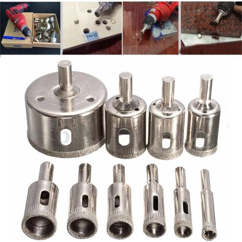 Power Tools Diamond Drill Bits Hole Saw Bits Set Extractor Remover Hole Saws for Glass Ceramics Electric Drill Accessories