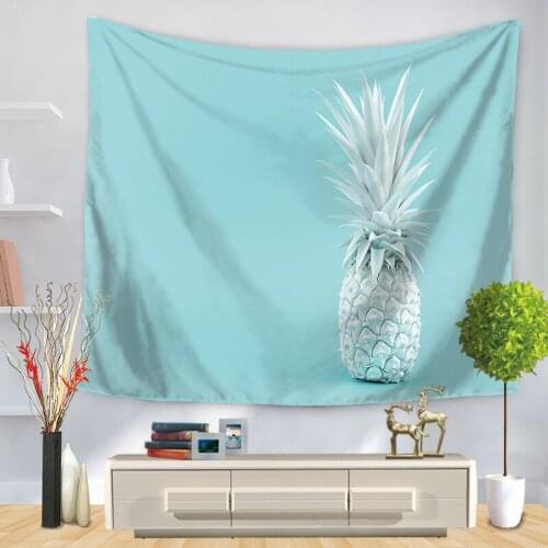 Fruit Tapestry Baby Blue Pineapple for Livingroom Photography Wall Decor