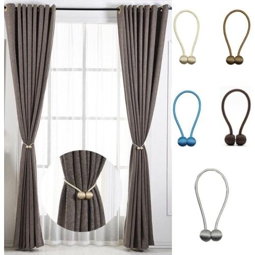 Hot Curtain Buckles Magnetic Pearl Ball Curtain Tiebacks Backs Holdbacks Buckle Clips Curtain Decorative Accessories