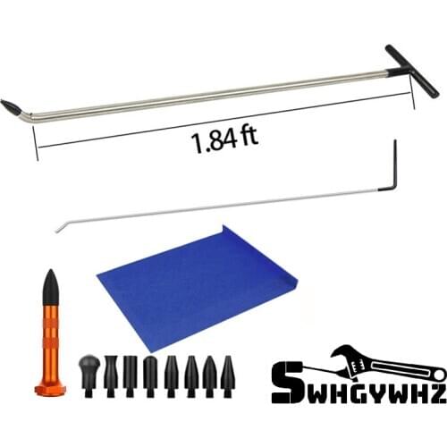 CAR REPAIR TOOLS PAINTLESS DENT REPAIR ROD DENT REMOVAL TOOLS TAP DOWN WITH 8HEADS PROTECTION PUMP WEDGE FOR HAIL DAMAGE TOOL SE