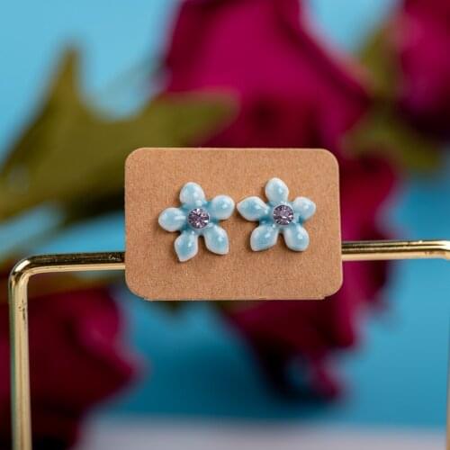 High-quality ceramic stud earrings with rhinestone anti-allergic ear acupuncture #LY104 sieraden sets vrouw תכשיטים
