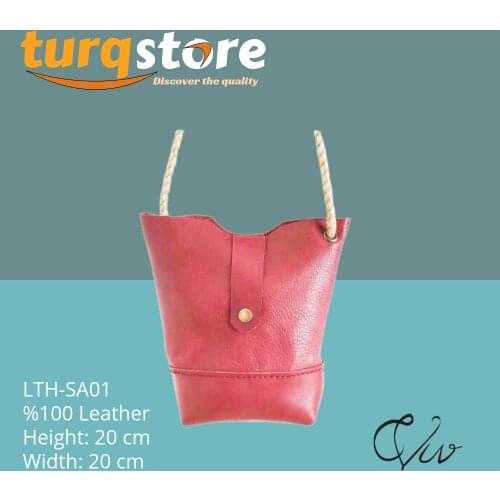 Handmade Leather-Red Satchel