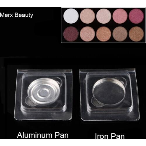 5 Packs 29mm Round Aluminum Iron Magnetic Pan Pot with PVC Clam Shell for DIY Eyeshadow Eyeshadow Pans In PVC Clam Shell