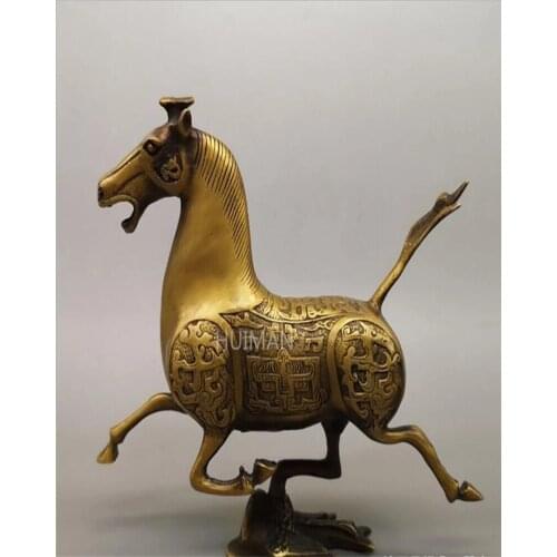 Home Decoration Copper Statue Copper Horse, Flying Swallow,Twelve Zodiac Horses, Brass Horse, Arts and Crafts