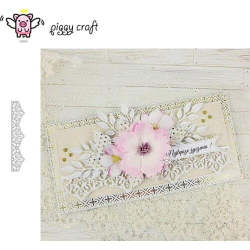 Piggy Craft metal cutting dies cut die mold Lace edge decoration Scrapbook paper craft knife mould blade punch stencils dies