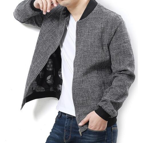 2018 spring and autumn new mens large size baseball collar jacket 140kg big yards mans pure color jackets stylish male coats