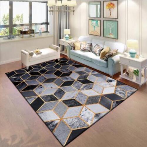 Nordic Chenille Geometric Carpets For Living Room Home Bedroom Rugs Carpets Coffee Table Area Rug Play Delicate Mat