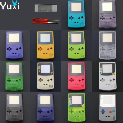 YuXi Limited Edition Shell Plastic Case Cover Replacement For Gameboy Color GBC game console full housing with screwdrivers