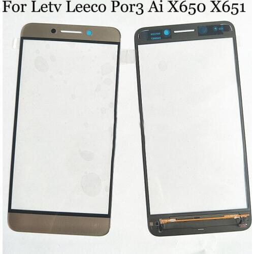 For Letv Leeco Por3 Ai X650 X651 touch panel LCD Digitizer Por 3 Ai Touch Screen Glass touchpanel with button flex cable