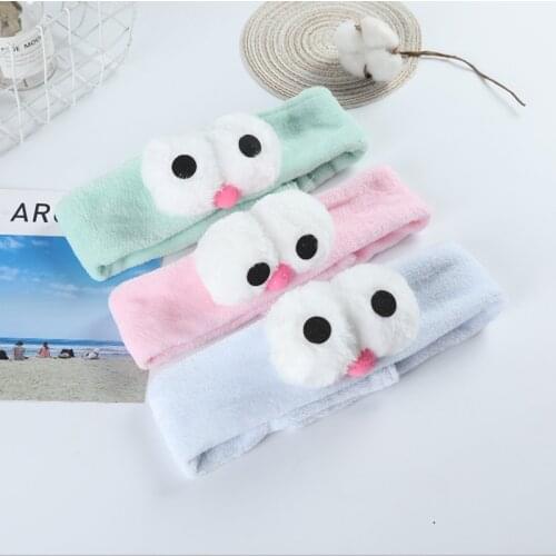 Funny Plush Headbands Elastic Head Band Women Make Up Wash Headband Headwear Hairband Hair Hoop Turban Hair Accessories Bandanas