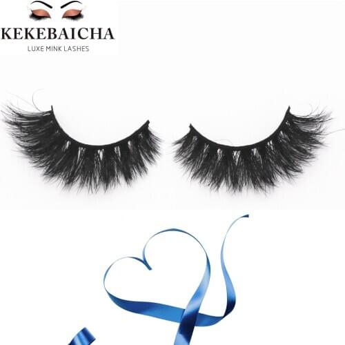 KEKEBAICHA thick mink lashes crisscross false eyelashes 3d mink eye lashes handmade cruelty free mink fake eyelashes makeup lash