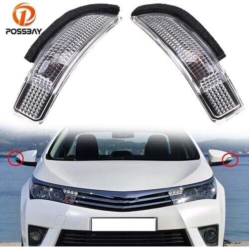 POSSBAY Turn Signal Light LED Side Indicator Lights Car Rearview Mirror Fit for Toyota Avalon 2013/2014/2015/2016/2017