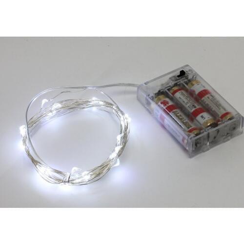 5M 50 led 3AA battery powered outdoor led copper wire string lights for christmas festival wedding party decoration