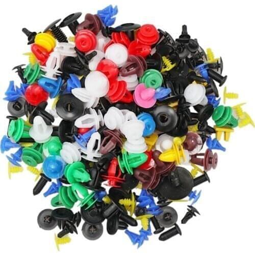 100/200Pcs Auto Fastener Mixing Universal Car Fender Plastic Clips Bumper Interior Decoration Auto Door Panel Liner Car Stuff