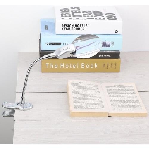 Magnifying Glass Hand Work Desk Clip Clamp Flexible Magnifier Magnifying Glass with LED Lights Screen Magnifier