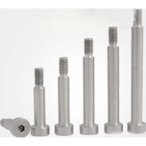 2pcs M4 Allen shaft shoulder screws stainless steel seta contour height limit bolts polished rod diameter 5.5mm 3mm-60mm long