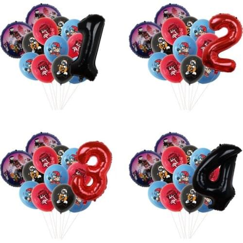 13Pcs Friday Night Funkin Theme Party Balloons 32inch Number Foil Balloon Adult Kids Birthday Party Decor Event Globos Supplies