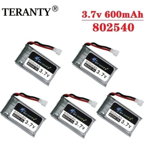 1-10pcs 3.7V 600mAh Lipo Battery For X5C X5SW X5SC X55 RC Drone Quadcopter Helicopter Spare Parts for X5C rechargeable battery