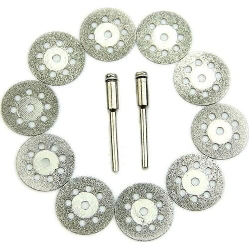 1Set/10pcs Circular Blades Cutting Wheel Discs Mandrel Rotary Cut-off Tool Accessories