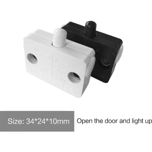 1PCS Wardrobe Door Touch Light Switch Automatic Reset Switch for Home Furniture Cabinet Cupboard