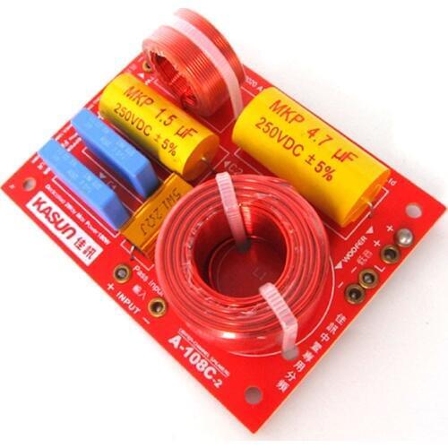 2pcs KASUN A-108C 2 Way 3 Unit 130W Hi-Fi Central Channel Audio Speaker Frequency Divider Crossover Filters