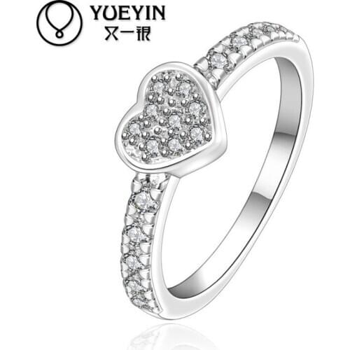 2021 Real Sale Party Round Anillos Plated Jewelry Ring Vintage Cz Crystal From Austrian Rings For Women And Treasure Love