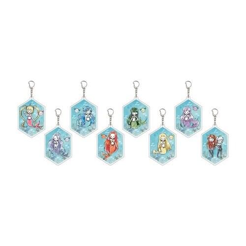 Acrylic School Bag Charm Keyring Q Version Xmas Gifts Anime Mermaid Melody Pichi Pichi Pitch Nanami Lucia Bags Pendant Keychain