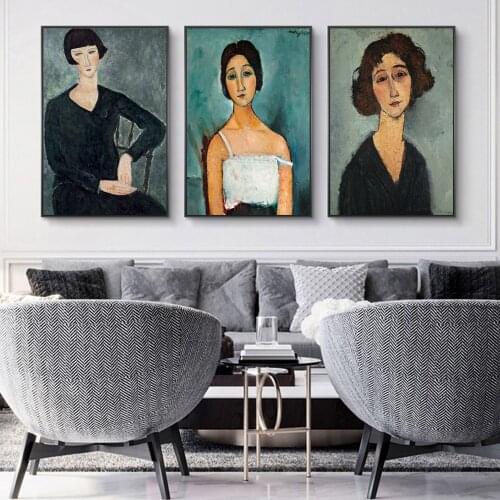 Amedeo Modigliani Christina Canvas Paintings On The Wall Art Posters And Prints Portrait of the Woman Art Pictures Home Decor